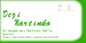 dezi martinko business card